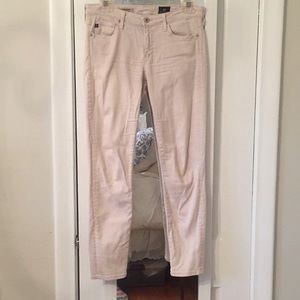 AG Stevie Ankle Jean in a stone color, size 27